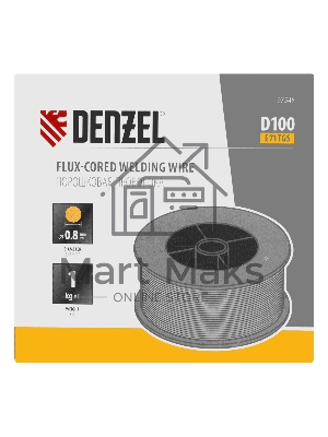 Порошковая проволока Е71TGS, диам. 0,8 мм, 1 кг, диам. катушки D100 Denzel