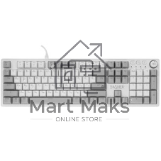 Клавиатура Defender Dasher GK-472 проводная, USB Type-A, белый/серый