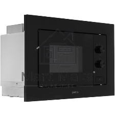 Встраиваемая микроволновая печь Gorenje, 20 л, 5 уровней мощности, 15 автопрограмм, электронное управление, дисплей, гриль, поворотный стол, цвет черный, ВxШxГ 38х56.8х34 см