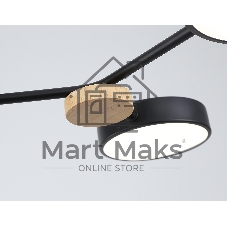 Светильник Ambrella light FL4860/4 BK/WD черный/дерево 60W 3000-6000K 700*400*120 (без ПДУ)