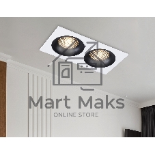 Светильник встраиваемый Ambrella light TN102732/2 WH/BK белый/черный GU5.3 175*92*23