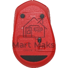 Мышь беспроводная Logitech M280 красный, 1000 dpi, радиоканал, USB, кнопки - 3