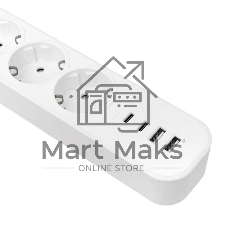 Удлинитель EKF UBA-LUX-515-TC 5х1.5 м IP20 2USB 2.4А+2type-C LUX 1.5 кв.мм