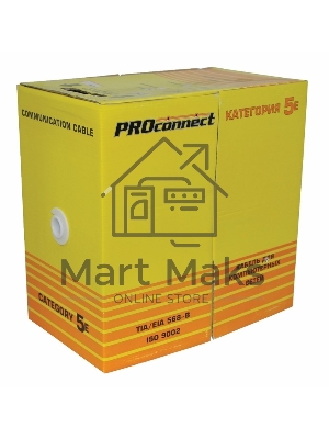 Кабель Proconnect (01-0045-3) Кабель UTP CAT5 4 пары (305м) 0.51мм OUTDOOR CCA