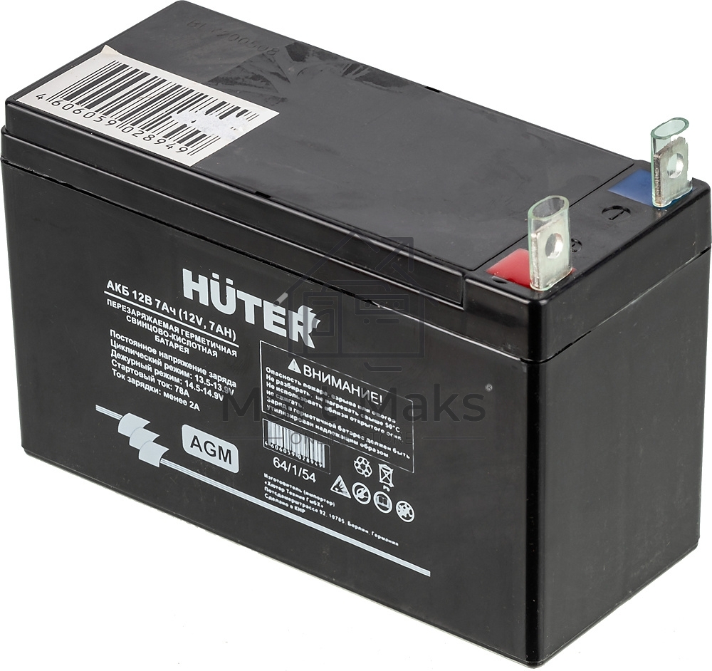 Батарея аккумуляторная Huter 64/1/54 12В 7Ач SLA