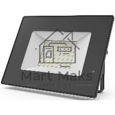 Прожектор светодиодный Gauss LED 50W 3350lm IP65 3000К черный 613527150 Gauss