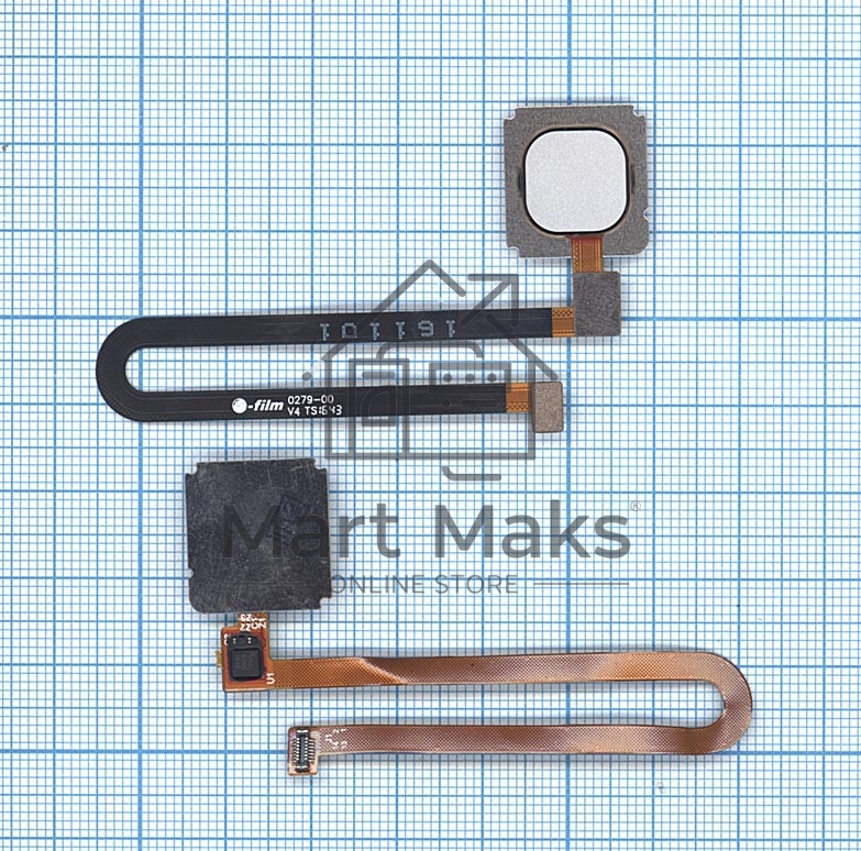 Шлейф со сканером отпечатка пальца для Xiaomi Mi 5S Plus белый