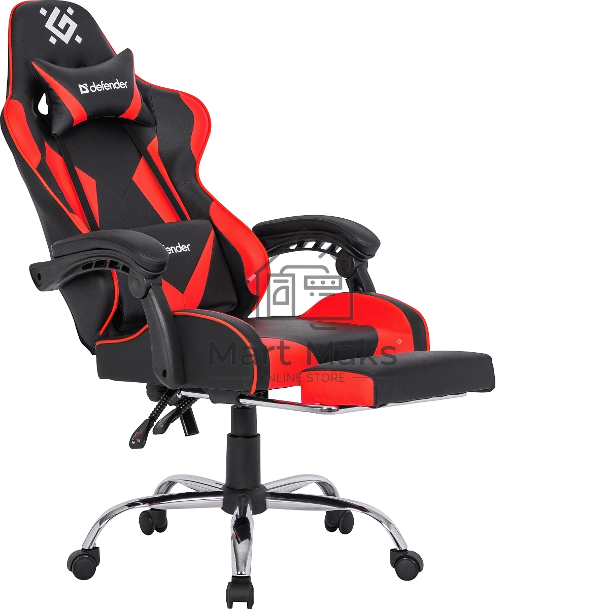 Кресло игровое Defender PILOT RED/BLACK