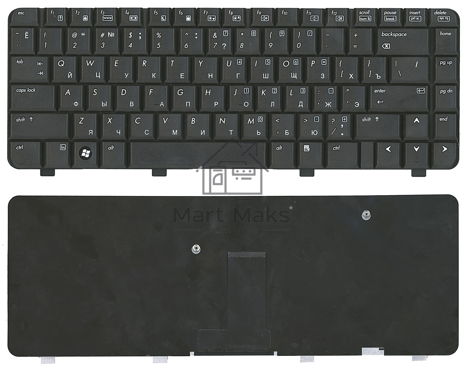 Клавиатура для ноутбука HP 530 черная