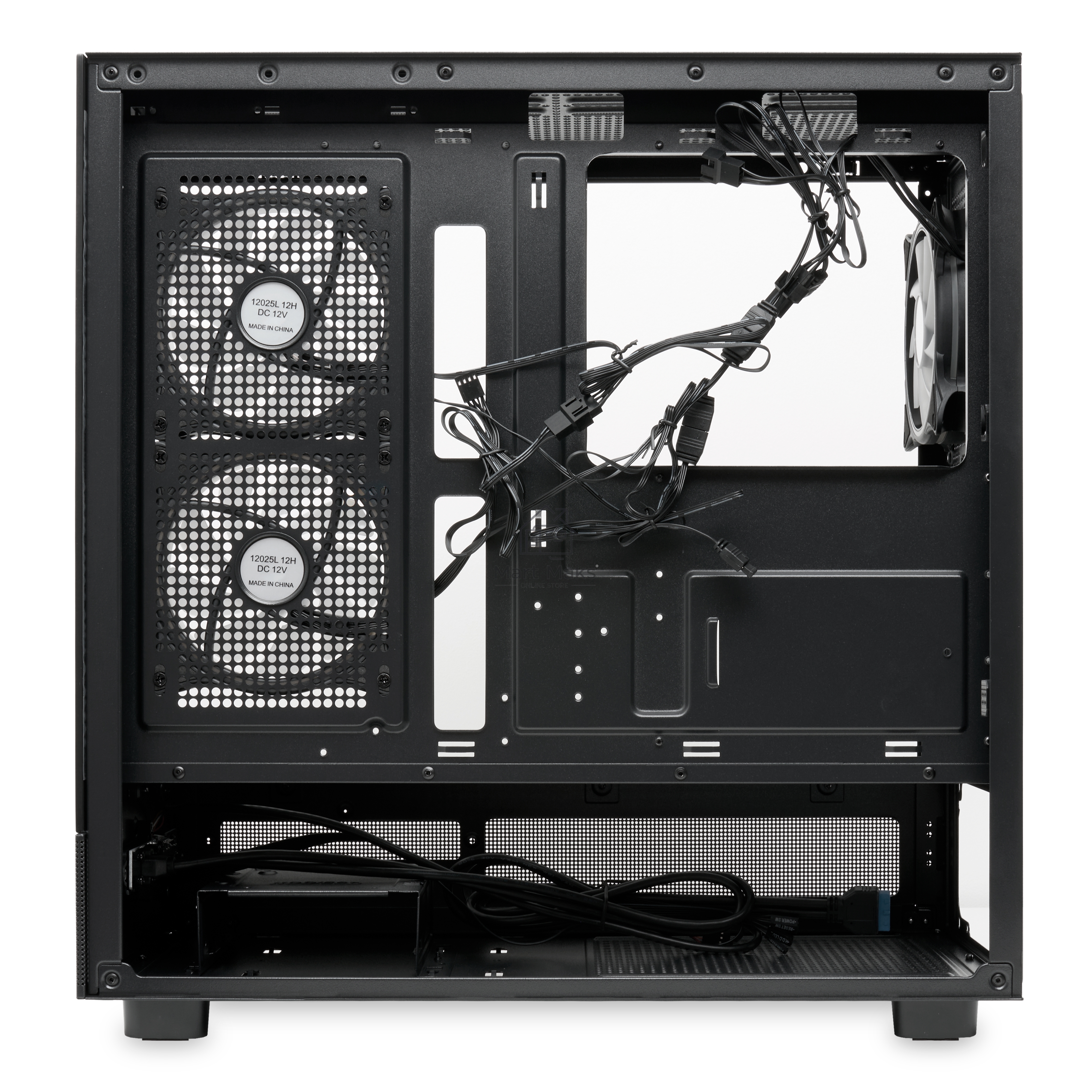 Компьютерный корпус  HSPD F710, Panoramic Mid Tower, черный, TG, 0.5 SPCC, 3x120mm ARGB E-ATX, ATX, mATX, mITX 185/395/270mm 2x2.5