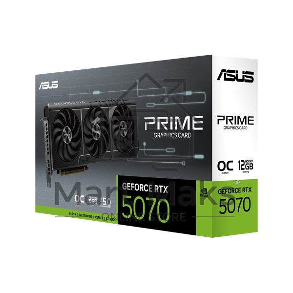 Видеокарта ASUS PRIME-RTX5070-O12GRTX5070,HDMI*2,DP*3,12G,D7; 90YV0M10-M0NA00