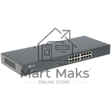 Коммутатор TP-Link SMB TL-SG1016 Коммутатор 16-port Gigabit Switch, 1U 19-inch rack-mountable steel case