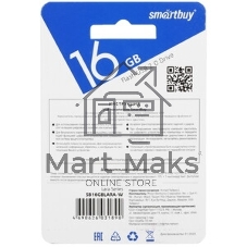 Флешка USB SmartBuy LARA black (SB16GBLARA-K), 16Gb, USB 2.0, R/W 15/5, черный/белый