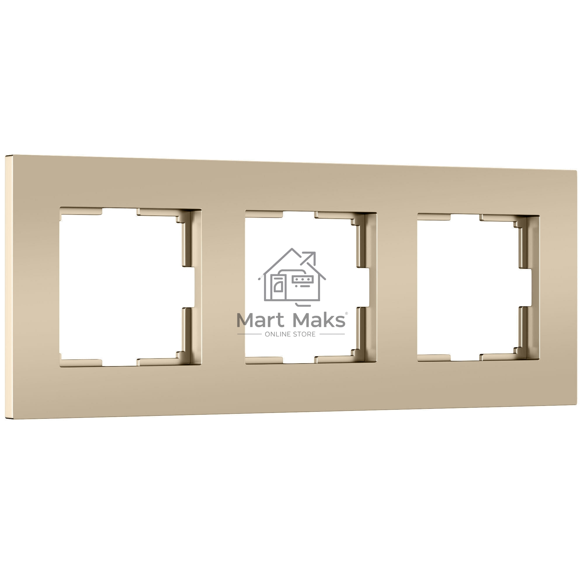 Рамка на 3 поста Slab (шампань софт) W0032911