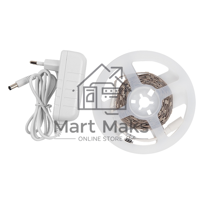 Лента светодиодная GLS-5050-30-7.2-12-IP20-PRO-3-3-KIT готовый комплект 3м с адаптером