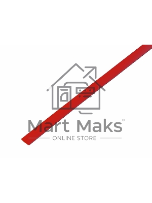 Трубка термоусадочная 6.0/3.0 1м красн. Rexant 20-6004