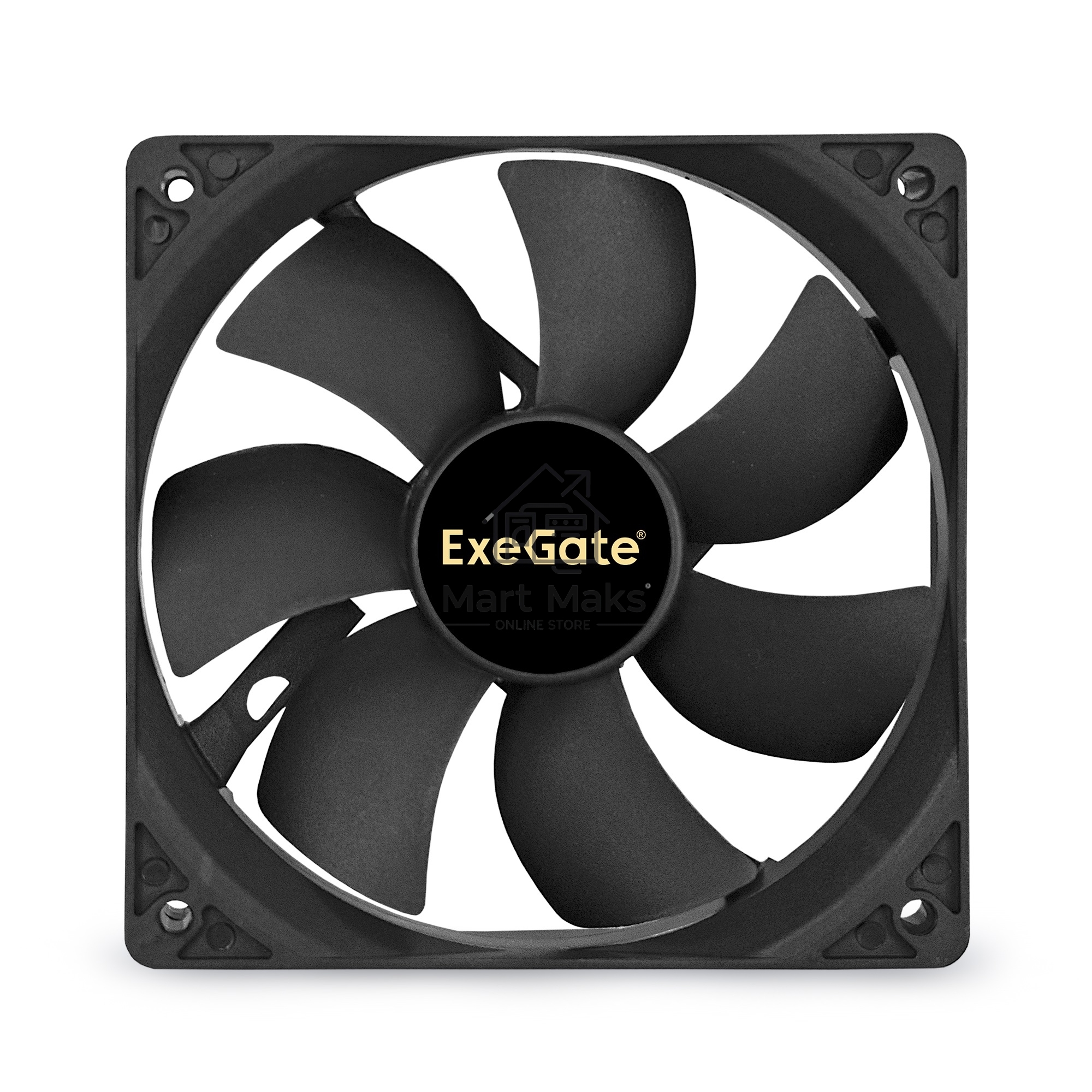 Вентилятор для корпуса ExeGate EX12025S3PM черный, 120 мм, 1500 об/мин, 24 дБ, 3 pin