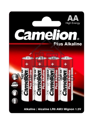 Элемент питания алкалиновый Camelion LR LR6 BL-4 (блист.4шт) 1.5 В