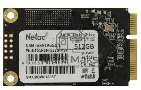 Накопитель SSD Netac N5M, 512GB, mSATA, R/W 540/490
