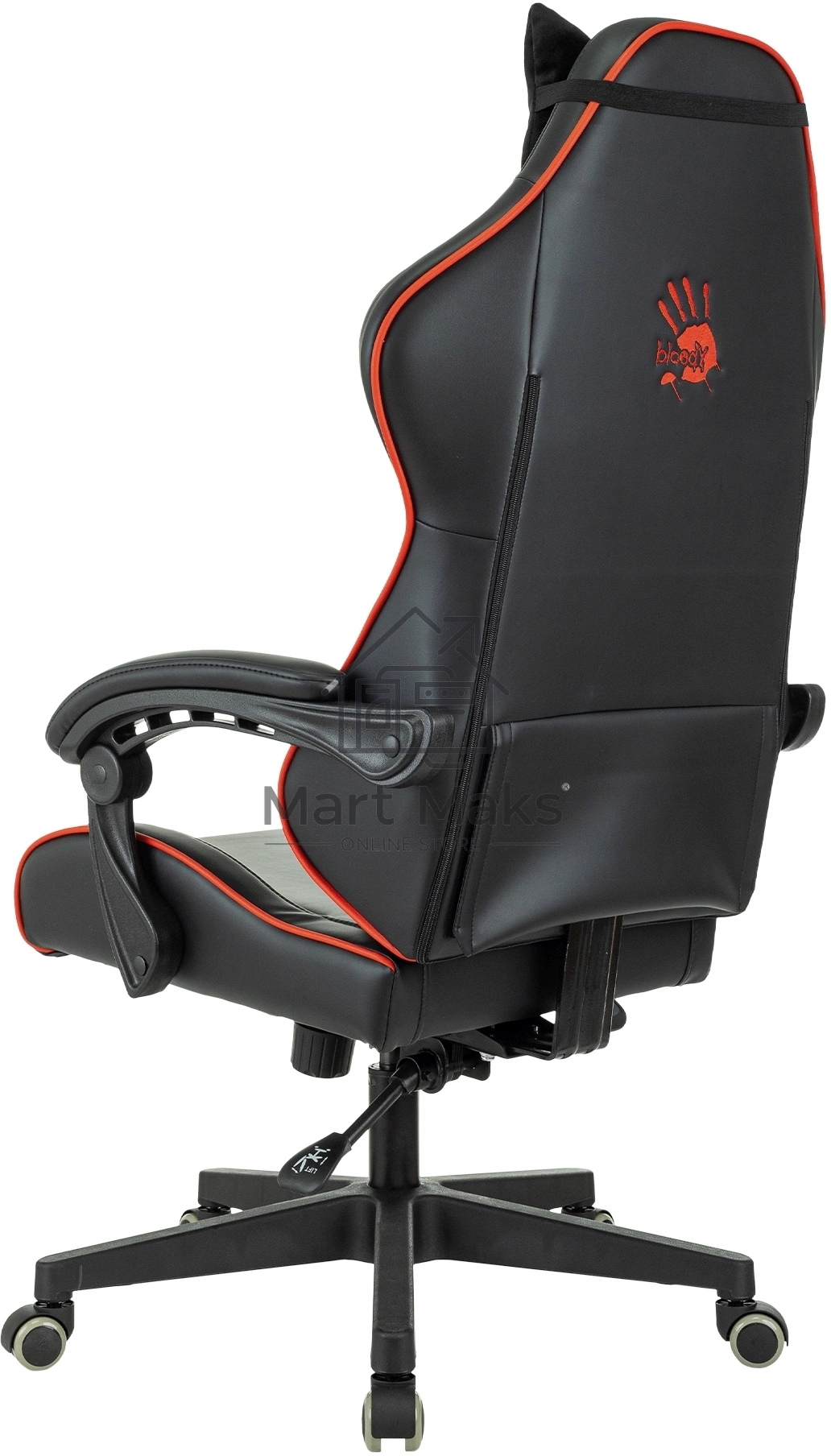 Кресло игровое A4Tech Bloody GC-780 черный, сиденье черный кожзам с подголов. крестов. металл черный, пластик черный