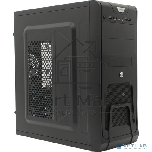 Компьютерный корпус Miditower ExeGate EX283216RUS CP-603UB-CP400 (ATX, БП CP400 с вент. 8см, 2*USB+2*USB3.0, аудио, блокировка, черный)