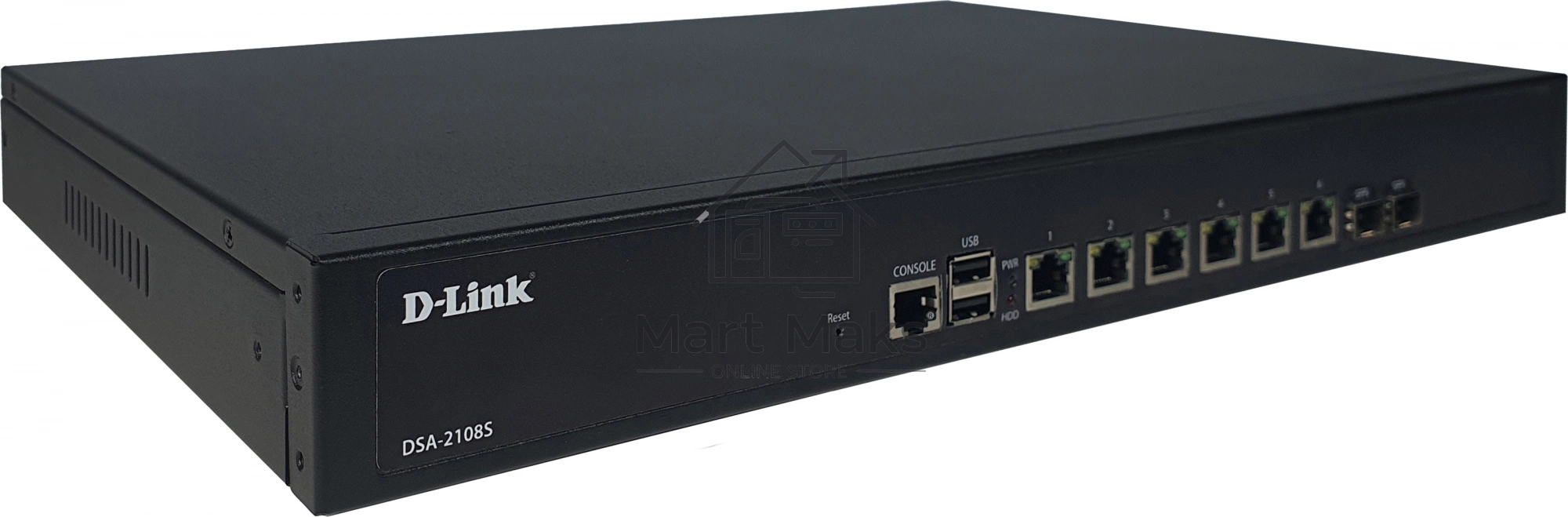 Сервисный маршрутизатор D-Link DSA-2108S/A1A с 6 настраиваемыми портами 10/100/1000Base-T и 2 портами 1000Base-X SFP