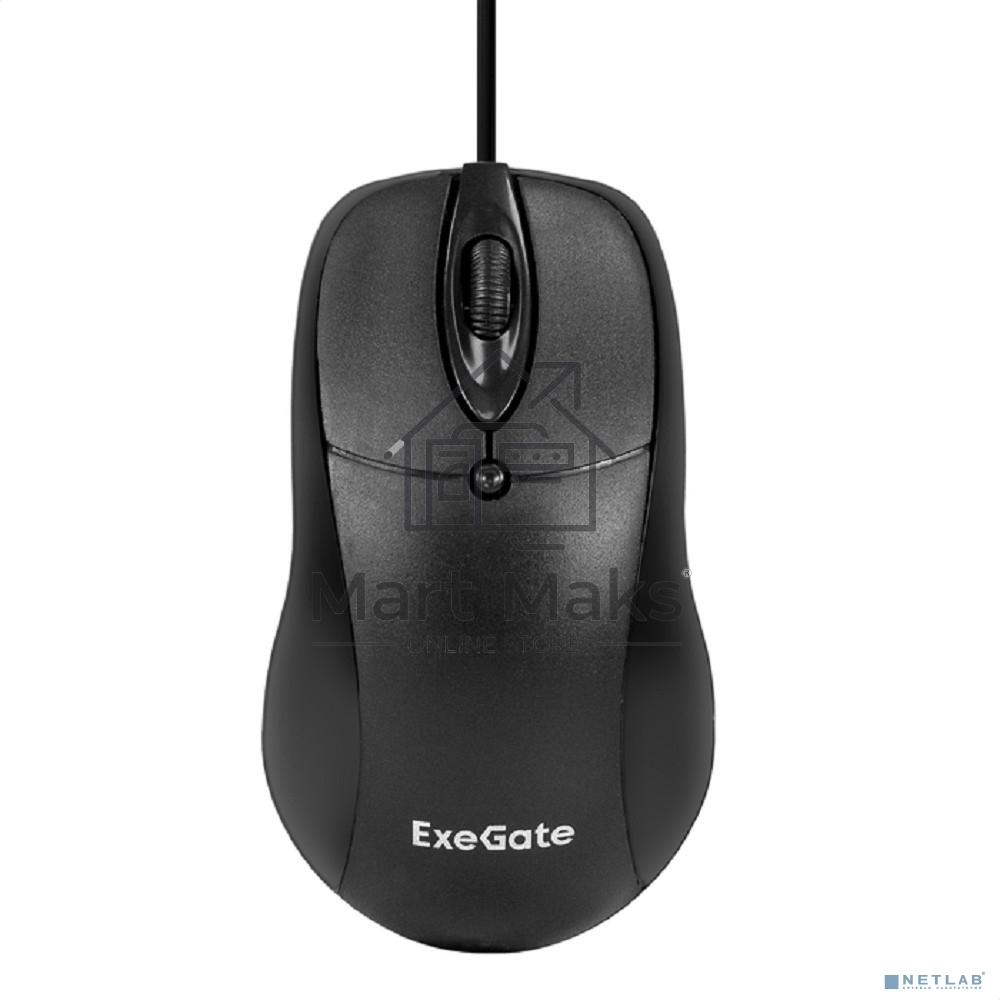 Мышь проводная ExeGate Professional Standard B100L черный, 1000 dpi, USB, кнопки - 3