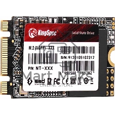 Накопитель SSD Kingspec SSD NT-512 2242, 512GB, M.2(22x42mm), SATA3, R/W 560/540MB/s, IOPs н.д./н.д., TBW 240, DWPD 0.4 (3 года)
