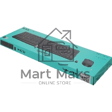 Комплект клавиатура+мышь Logitech MK235 беспроводной, USB, 1000 DPI, серый ( неоригинальная гравировка)