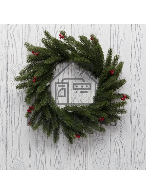Еловый венок с ягодами Neon-night Ø 45 см, литой
