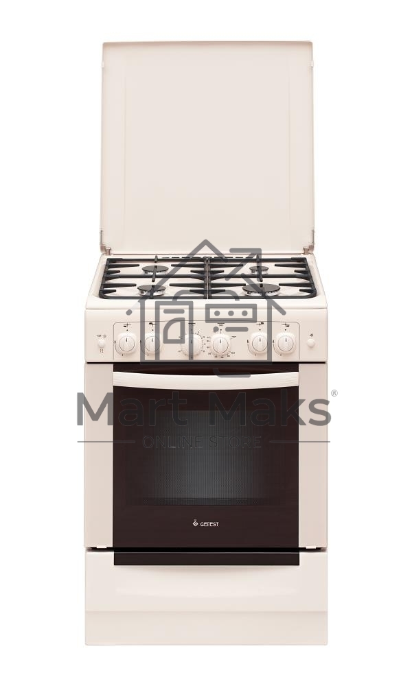 Плита газовая Gefest ПГ 6100-02 0167 бежевый, конфорок 4 шт, духовка 52 л, 60 см x 85 см x 60 см