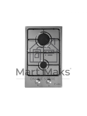 Газовая варочная панель LEX GVS 320 IX1000/3000Вт 2конфорки нерж.сталь