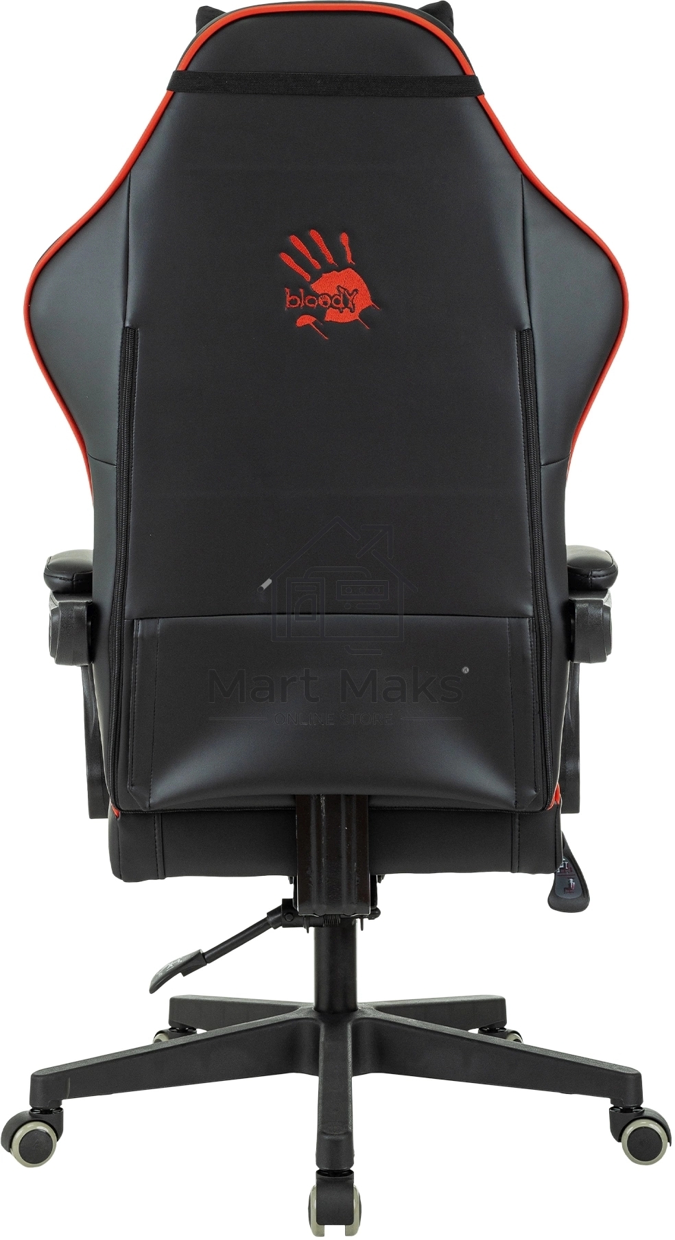 Кресло игровое A4Tech Bloody GC-780 черный, сиденье черный кожзам с подголов. крестов. металл черный, пластик черный