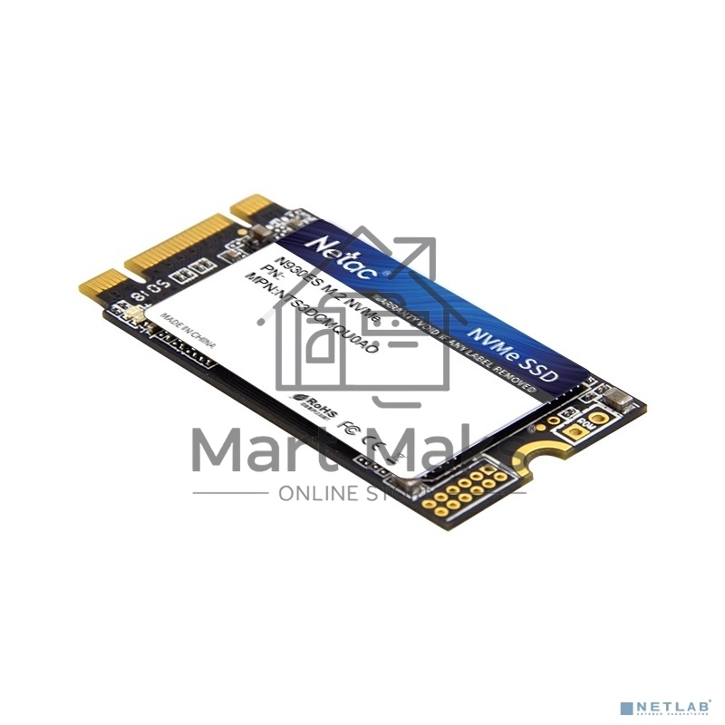 Накопитель SSD Netac N930ES, 256GB, PCIe 3.0 x2, M.2 2242, NVMe, R/W 1650/1500
