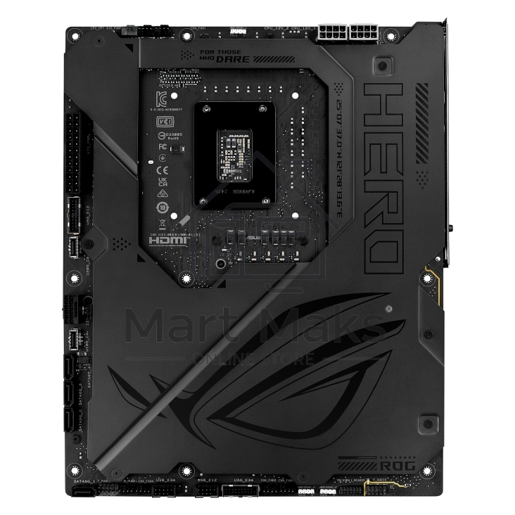Материнская плата ASUS ROG MAXIMUS Z890 HERO BTF, LGA1851, Intel Z890, 4xDDR5, 4xSATA, 6xM.2, 1xPCIe 5.0 x16, 1xPCIe 4.0 x4, 1xPCIe x1, 1xHDMI, 2xUSB-C (Thunderbolt 4), 1xUSB-C 3.2 Gen 2, 4xUSB-A 3.2 Gen 2, 4xUSB-A 3.2 Gen 1, 2x2.5Gb LAN, Wi-Fi 7, Bluetoo