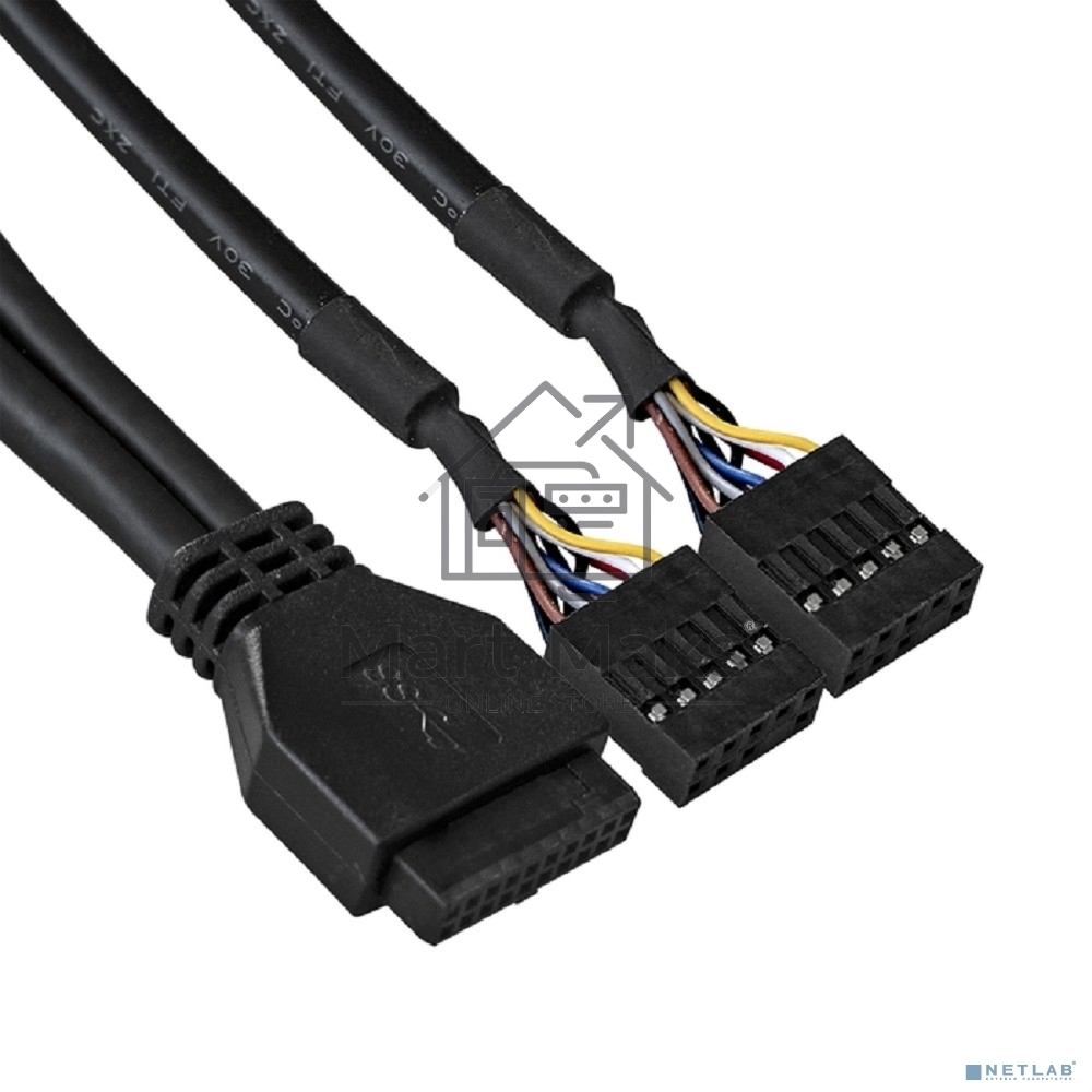 Планка USB на переднюю панель ExeGate EX289291RUS U5H-627, 5,25