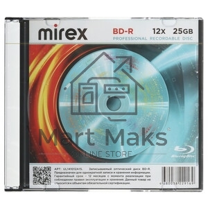Диск BD-R Mirex 25 Gb, 12x, Slim Case (1), (1/50)