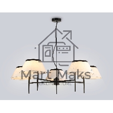 Люстра Ambrella light LH72453/5 BK/WH черный/белый Е14/5 max 40W D1000*290-1080