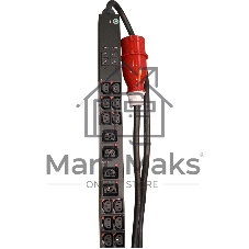 Блок распределения питания Lanmaster LAN-PDUVG332C-36L12Z-03BK верт.размещ. 36xC13 12xC39 с мониторингом 3x32A IEC 309 3м