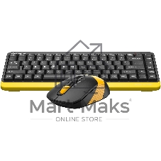 Комплект клавиатура+мышь A4Tech FStyler F1110 Bumblebee проводной, USB, 1200 DPI, жёлтый/чёрный
