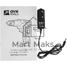 Дрель-шуруповерт Ovk Tools OTCS3AA-12V-1.5A, 12 В, 1,5 Ач, 26 Нм, щеточный