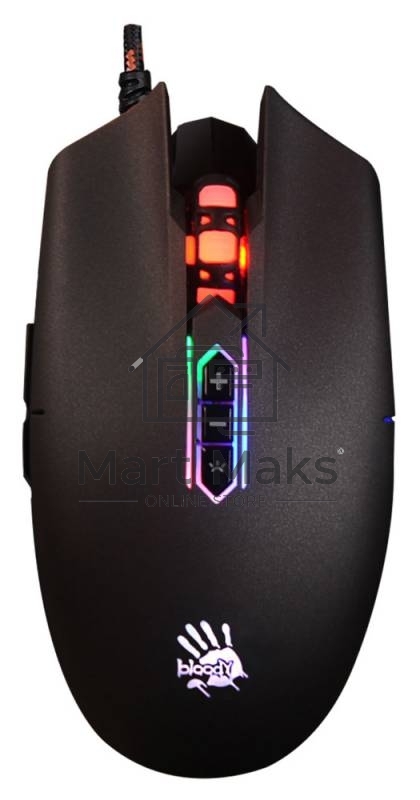 Мышь проводная A4Tech Bloody Q80 черный, 3200 dpi, USB, кнопки - 8