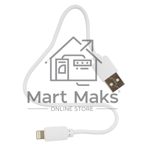 Кабель USB Гарнизон GCC-USB2-AP2-0.3M-W AM/Lightning, для iPhone5/6/7, IPod, IPad, 0.3м, белый, пакет