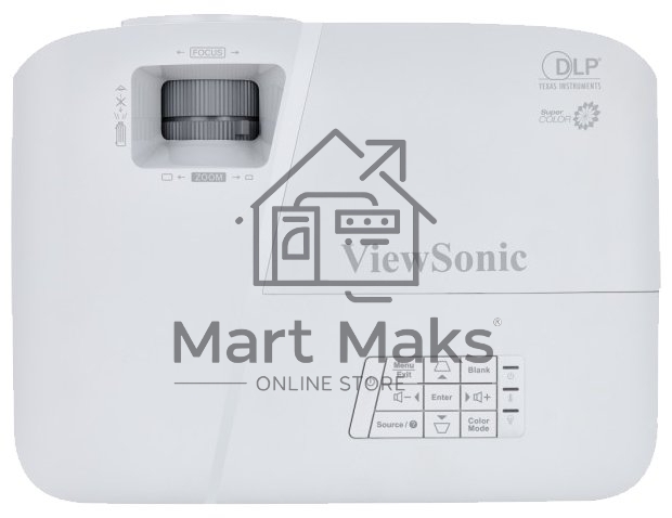Проектор ViewSonic PA503XP (DLP, XGA 1024x768, 3600Lm, 22000:1, 2xHDMI, 1x2W speaker, 3D Ready, lamp 15000hrs, White, 2.2kg)