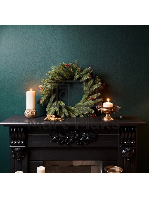 Еловый венок с ягодами Neon-night Ø 45 см, литой