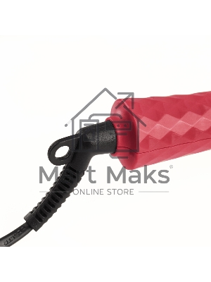 Плойка Galaxy Line GL 4623, красный, конусная, 50 Вт, макс температура 200ºС, диаметр нагревательного элемента 13 мм-25 мм, керамическое покрытие рабочей поверхности, петля для подвешивания, индикатор работы, вращающийся на 360° шнур питания