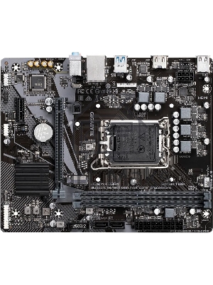 Материнская плата Gigabyte H610M K DDR4 V2.0, LGA 1700, Intel H610, 2xDDR4, 2xSATA, 1xM.2, 1xPCIe 4.0 x16, 1xPCIe x1, 1xHDMI, 1x 1Gb LAN, 2xUSB-A 3.2 Gen 1, 4xUSB-A 2.0, 3x 3.5 мм, 7.1, mATX