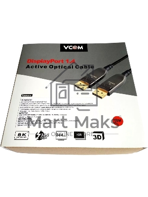 Активный оптический кабель VCOM DP1.4 32Gbs/8K@60Hz 20м