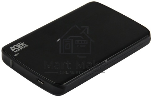Внешний корпус для HDD/SSD AgeStar 31UB2A12C SATA пластик/алюминий черный 2.5