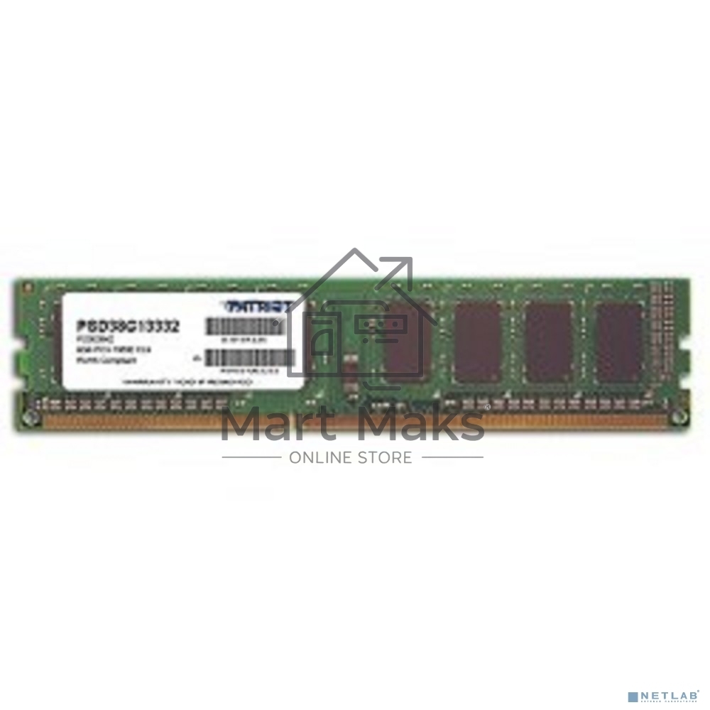 Оперативная память Patriot, DDR3, 8GB (1x8 GB), 1333 MHz, CL9, DIMM
